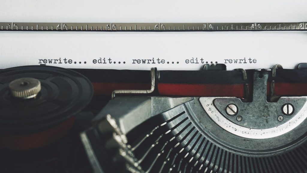 typewriter with rewrite and edit